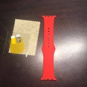 Apple Watch band + protective face covering